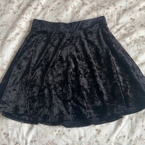Black Velvet Skirt